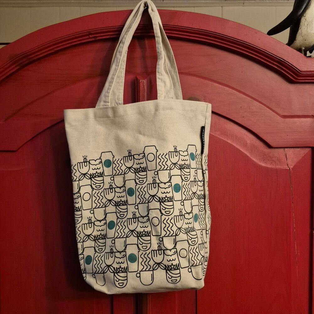Starbucks Siren Latte Tote Bag 10 x 16 Handles Lined Coffee Girls Bookbag Tote